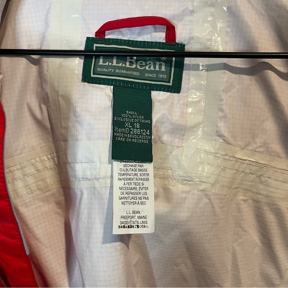 Women’s | L.L. Bean Red Windbreaker Ripstop Jacket | XL 18 - Picture 4 of 7